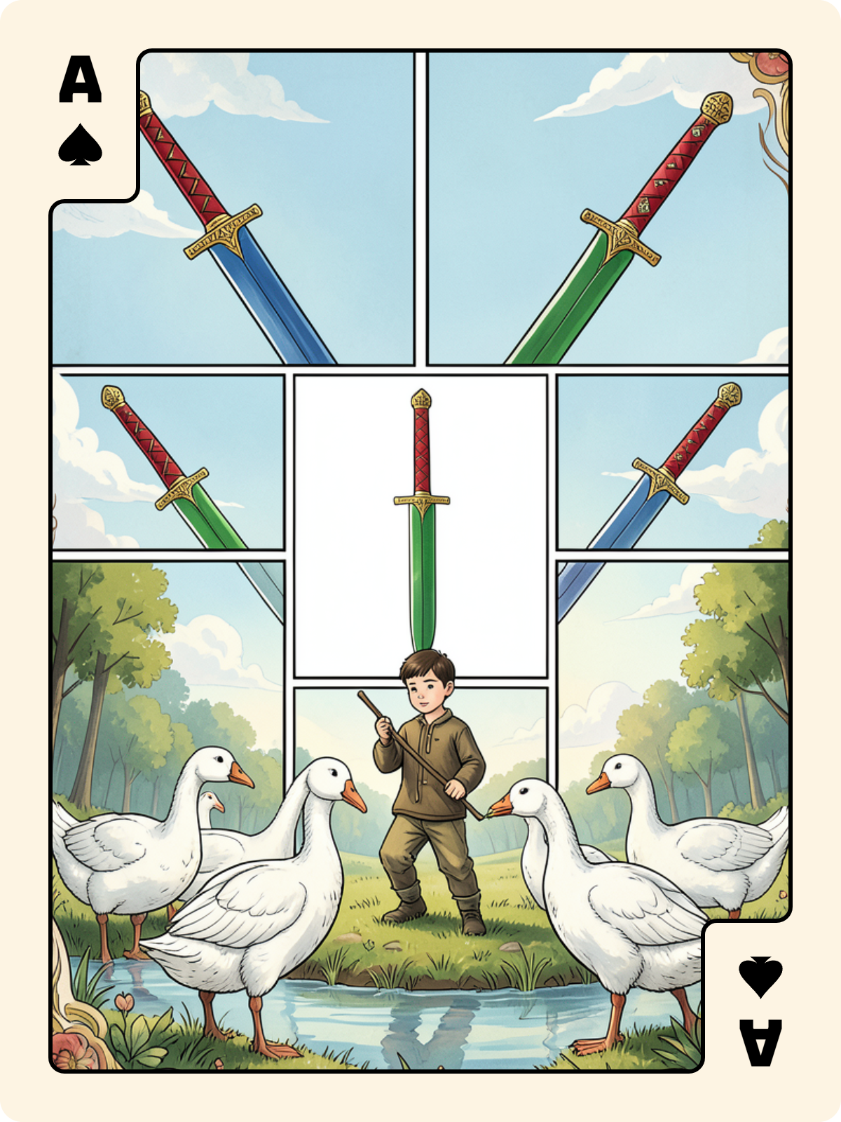 6 d'Épée + As de Pique + Atout 1