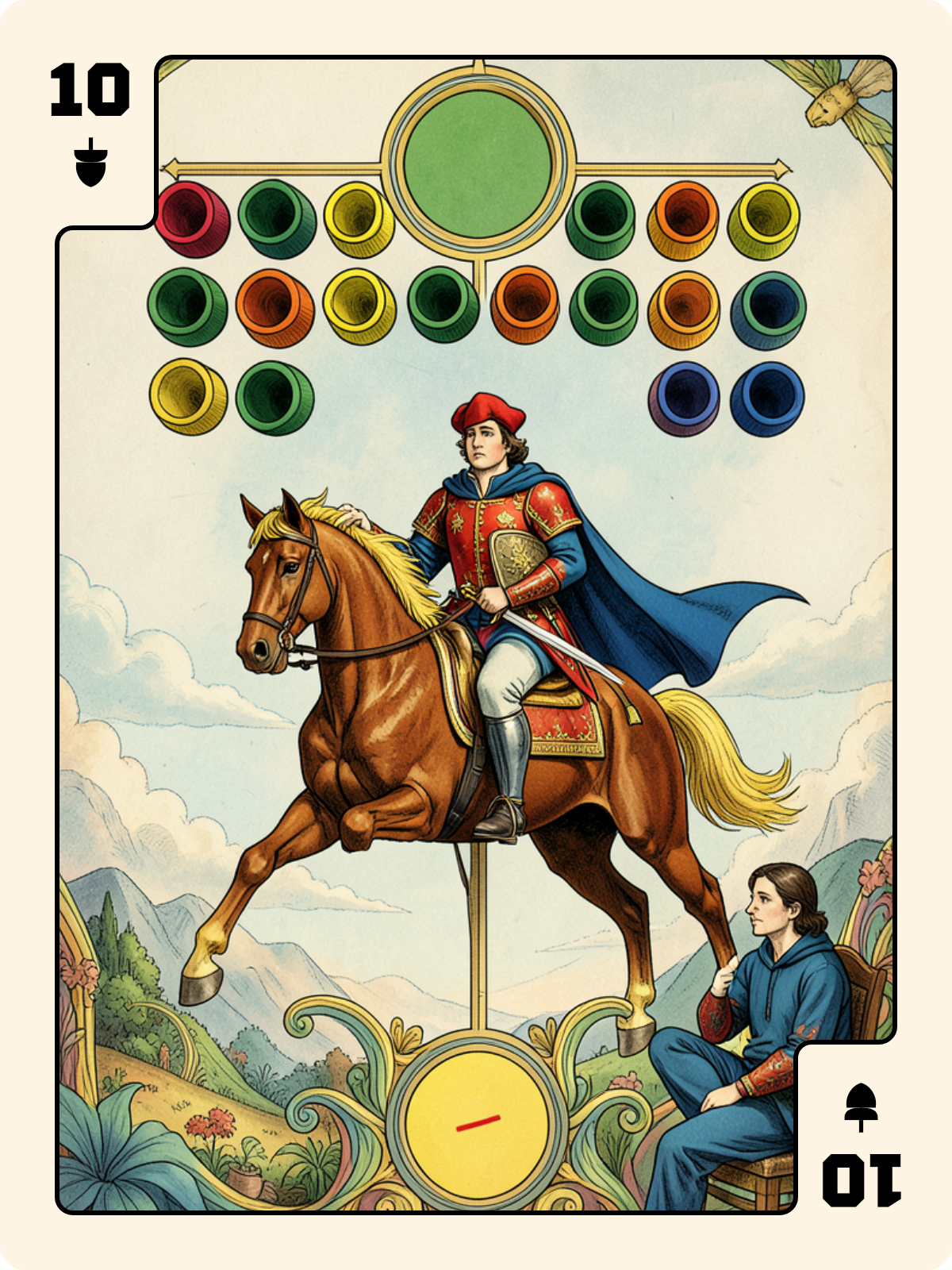 Unter de Bouclier + 10 de Gland + Cavalier de Denier