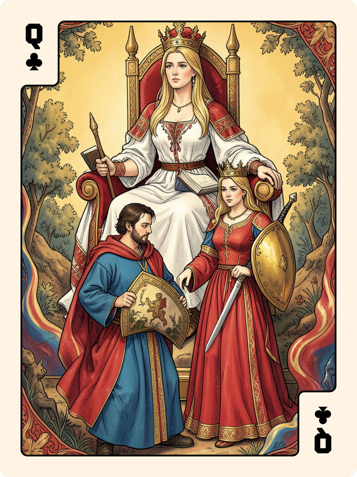 Arcane majeur 3 + Dame de Trèfle + Atout 3