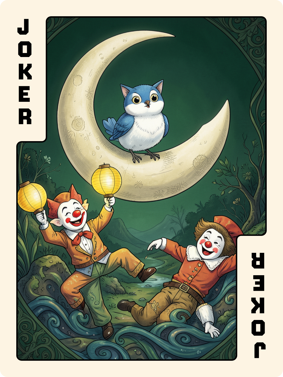 As de Pique + Joker + Unter de Grelot
