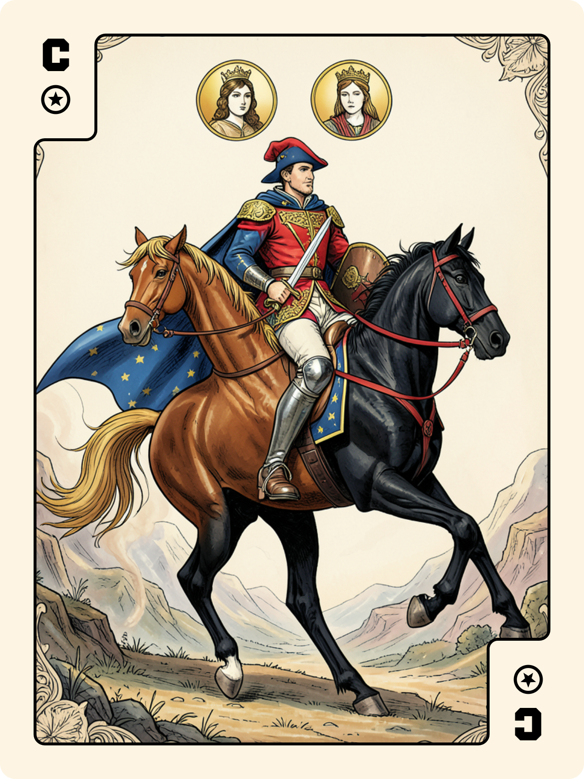 Cavalier d'Épée + Cavalier de Denier + Cavalier de Bâton