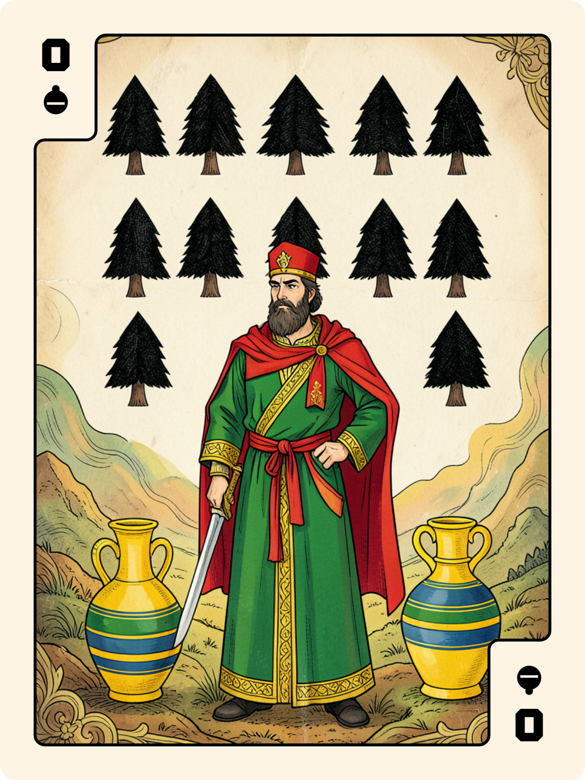 10 de Pique + Ober de Grelot + 3 de Coupe