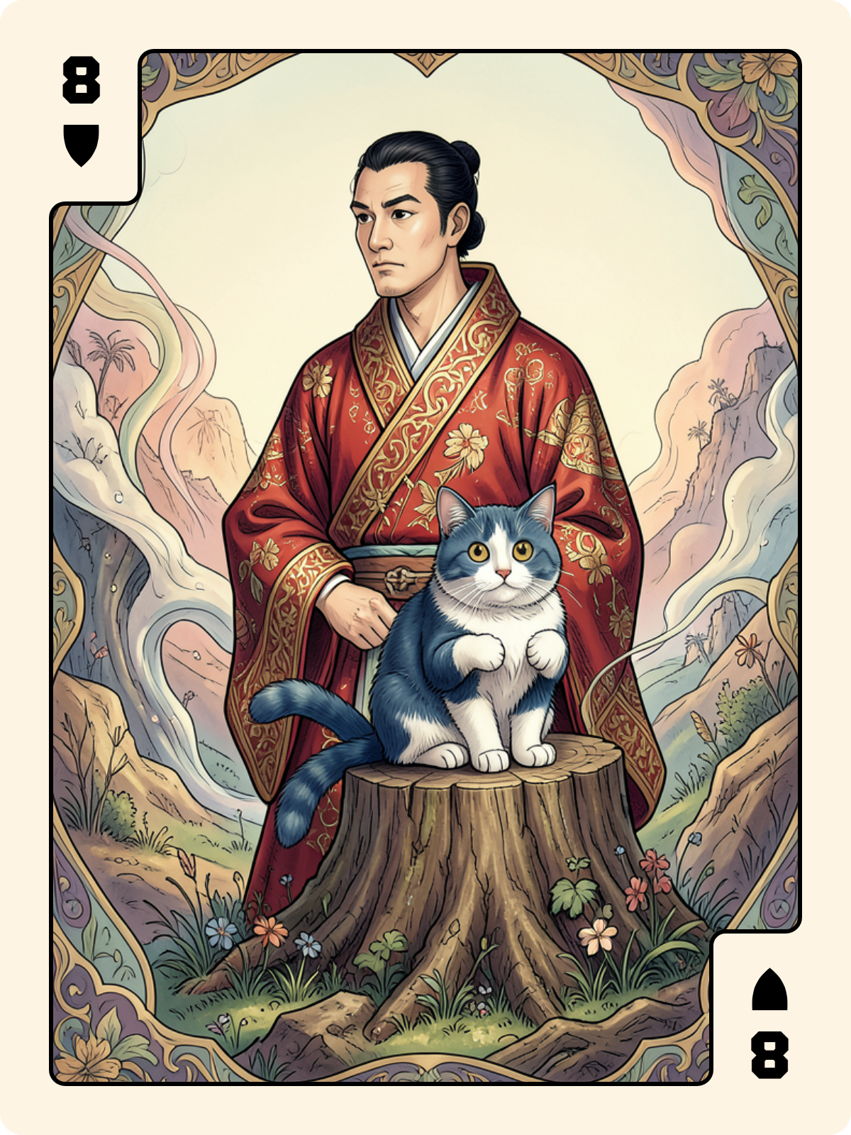 Roi de Carreau + 8 de Bouclier + Joker