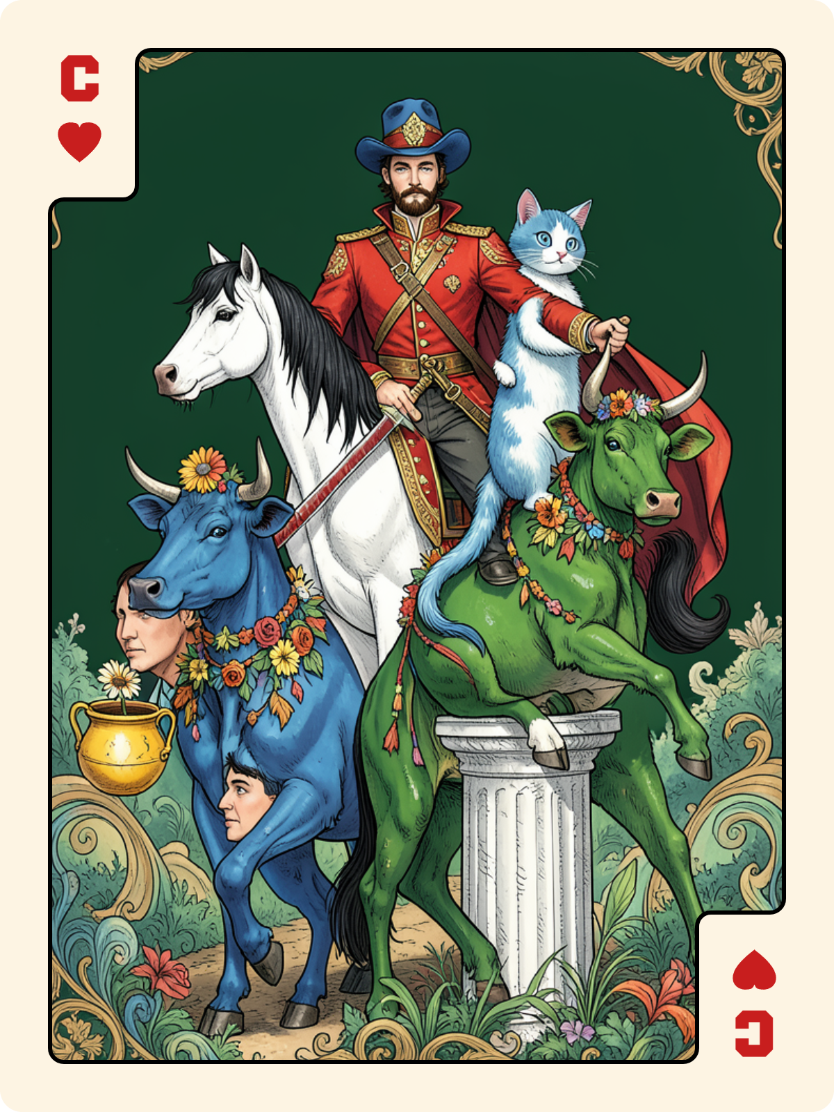 As de Grelot + Cavalier de Cœur + Joker