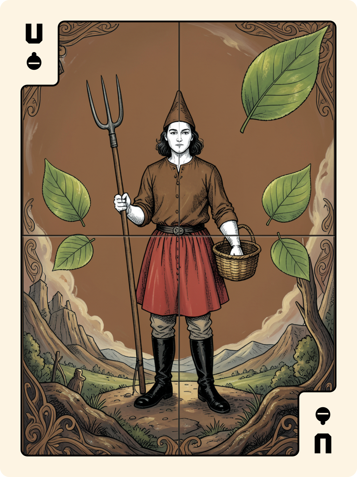 4 d'Épée + Unter de Grelot + 9 de Feuille