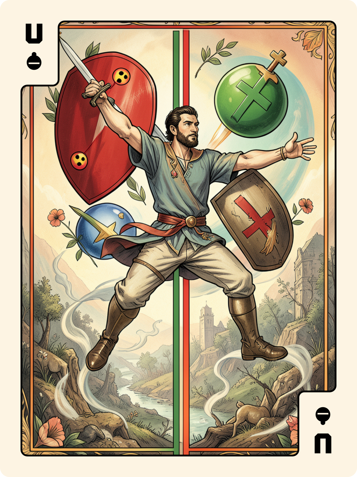 As de Grelot + Unter de Grelot + 4 d'Épée