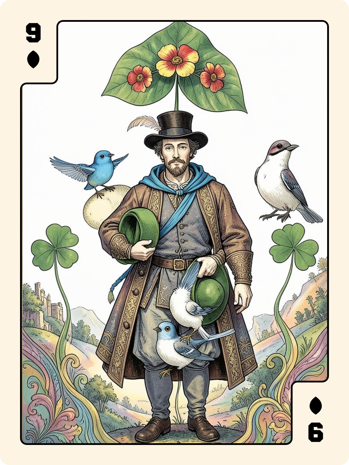 Ober de Gland + 9 de Feuille + Roi de Trèfle