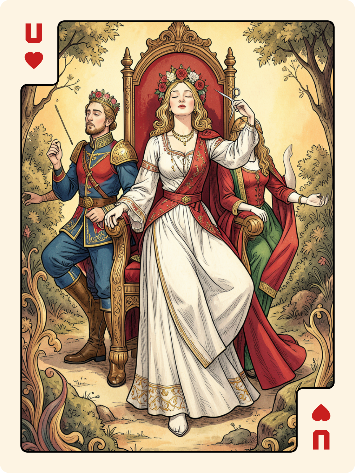 Arcane majeur 3 + Unter de Cœur + Dame de Pique