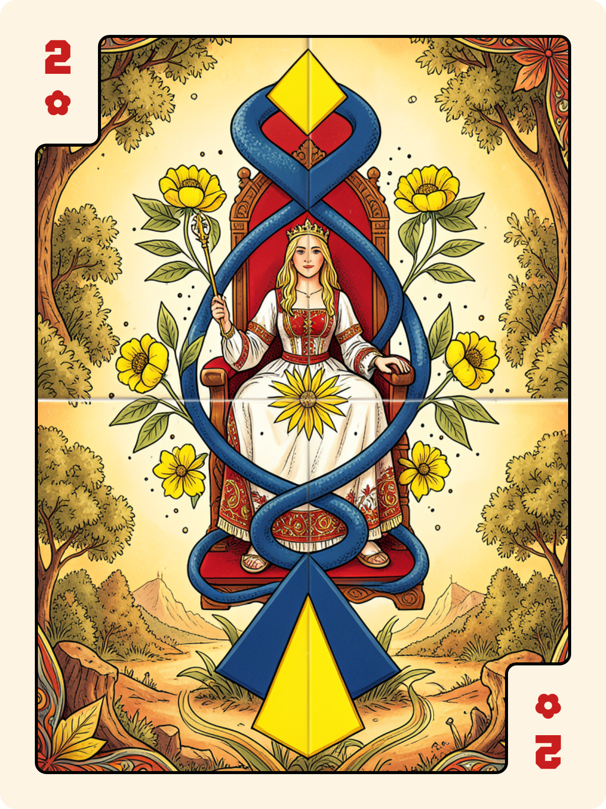 Arcane majeur 3 + 2 de Rose + 4 d'Épée
