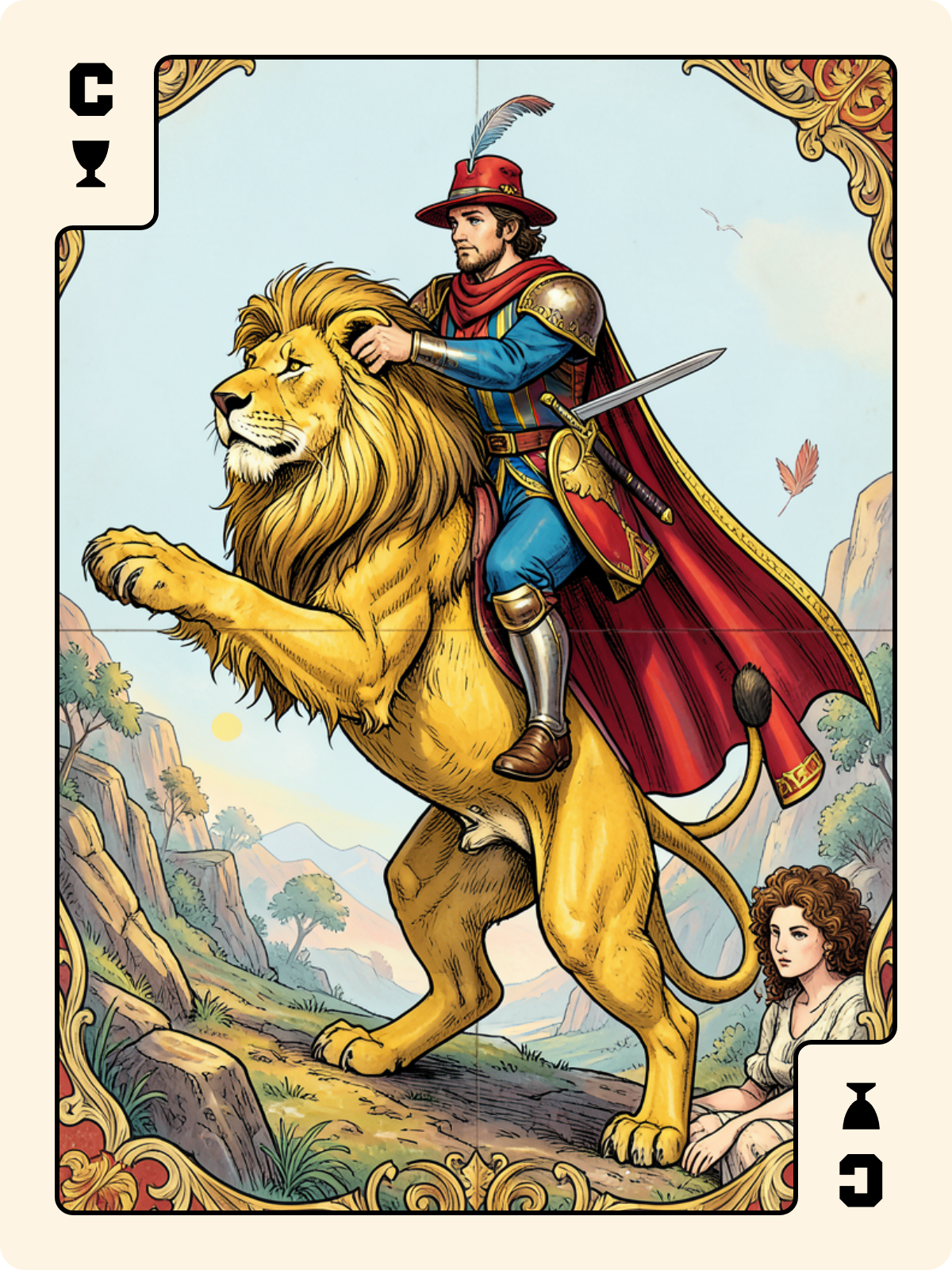 Valet de Pique + Cavalier de Coupe + Dame de Pique