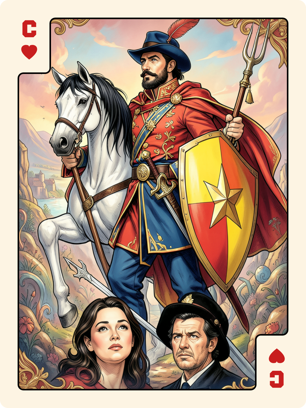 Valet de Cœur + Cavalier de Cœur + Unter de Bouclier