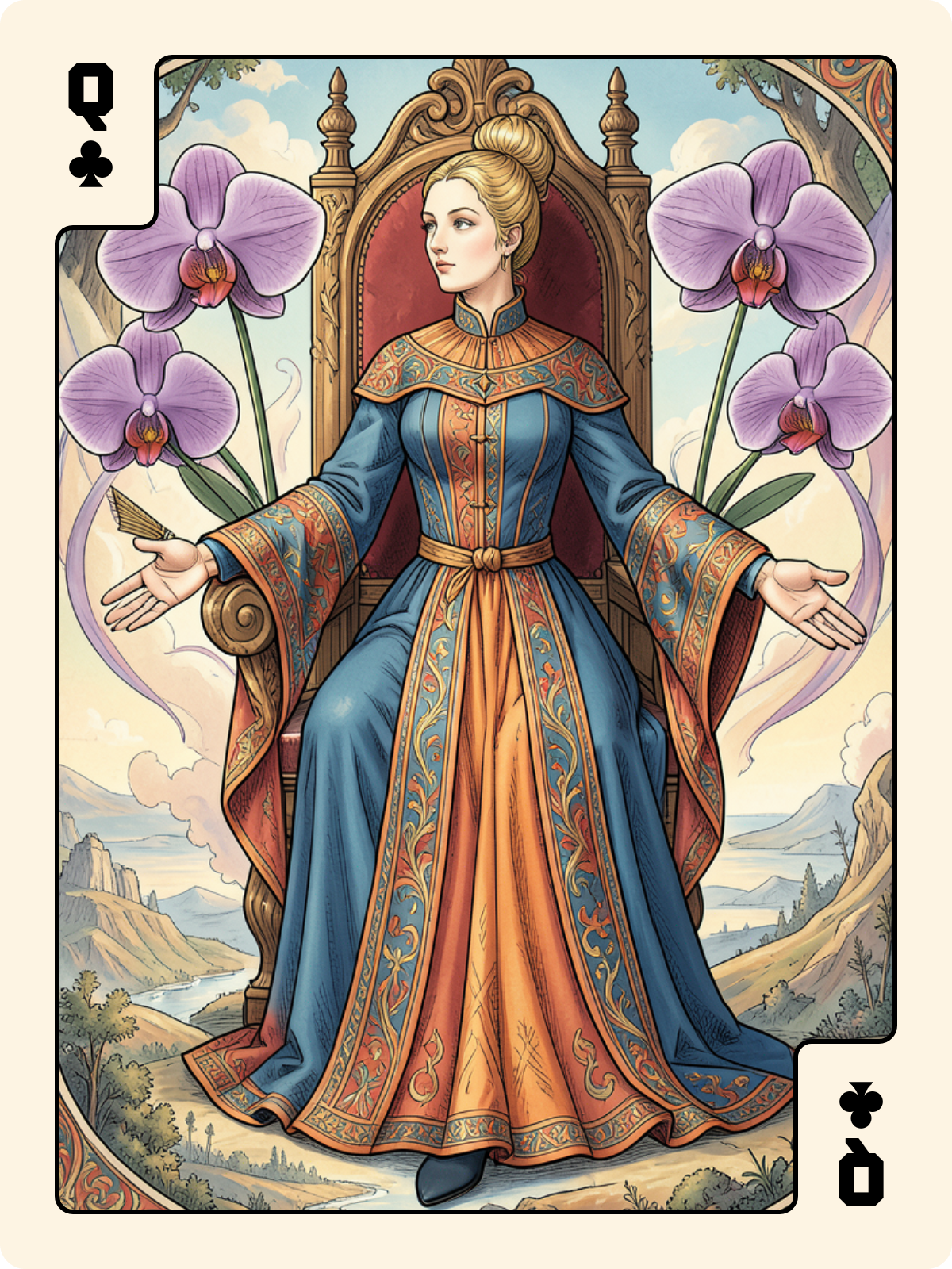 Dame de Cœur + Dame de Trèfle + Ober de Rose