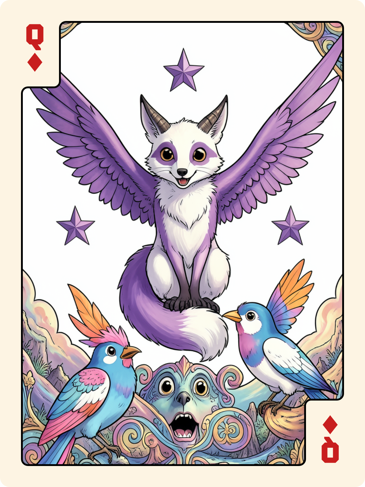 7 de Denier + Dame de Carreau + Roi de Trèfle