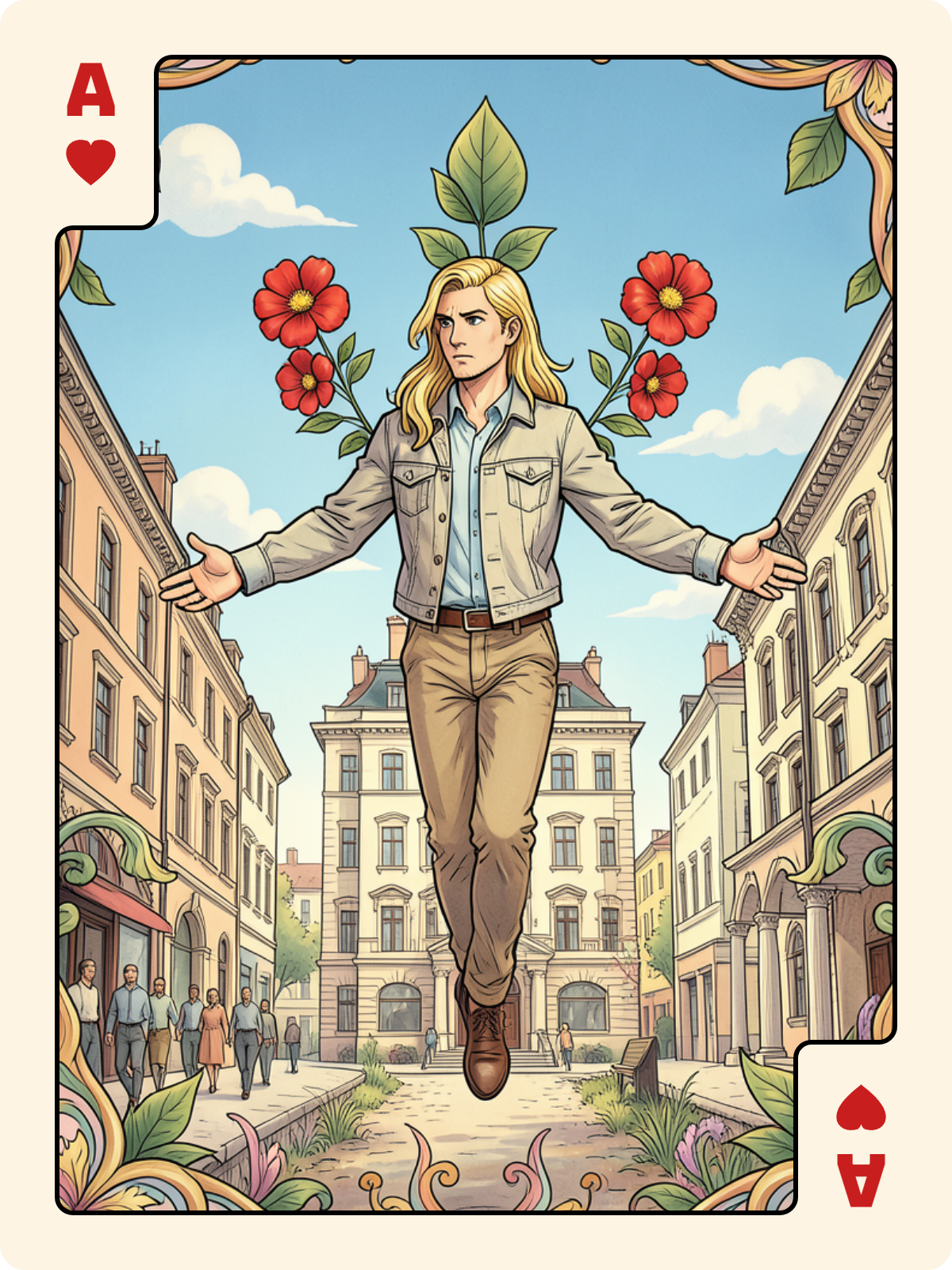 Roi de Feuille + As de Cœur + Ober de Rose