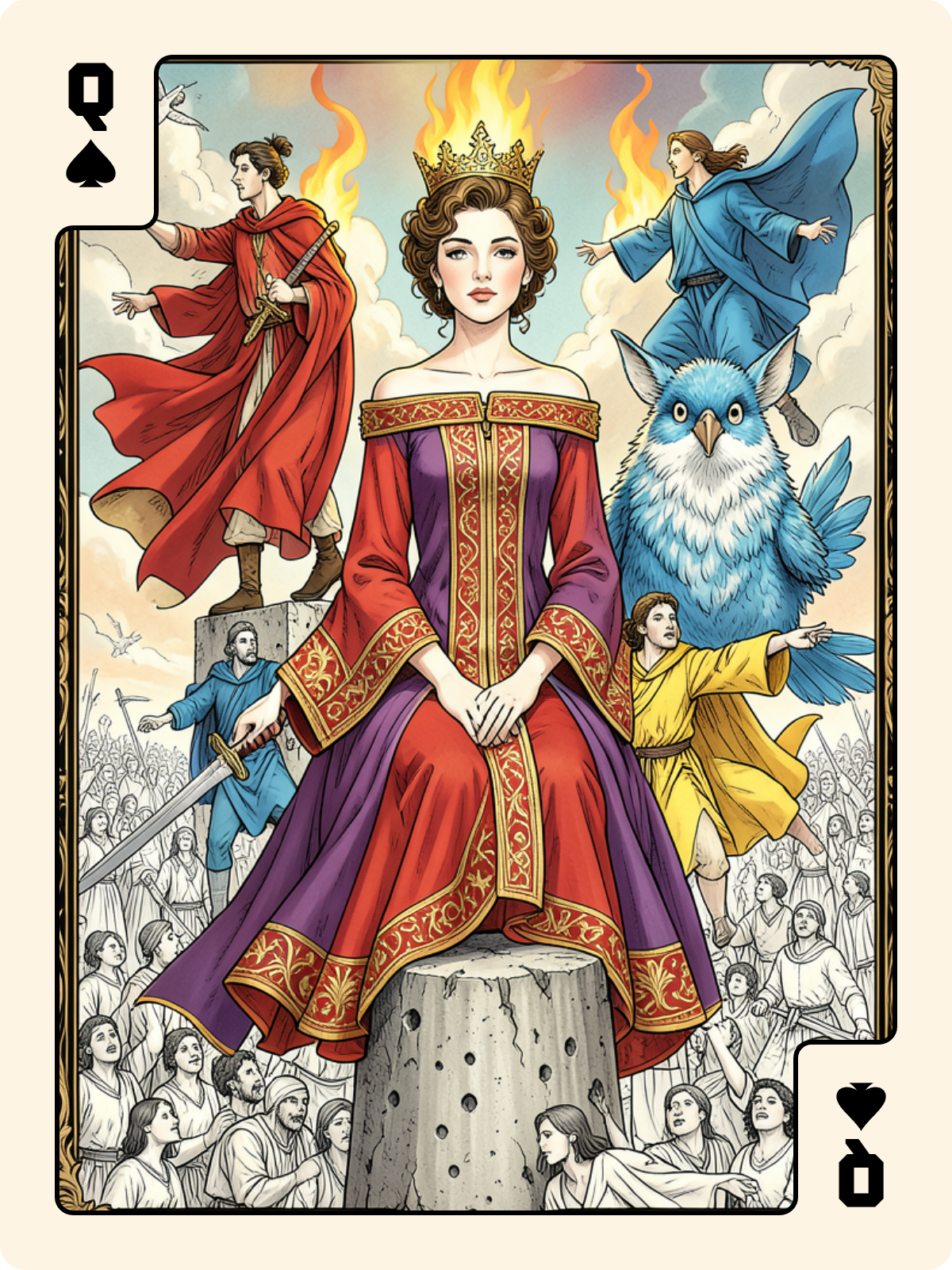 Joker + Dame de Pique + Arcane majeur 16