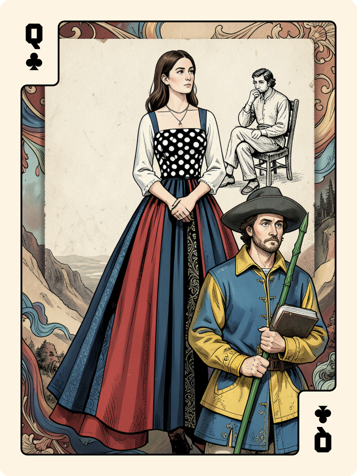 Unter de Bouclier + Dame de Trèfle + Roi de Bâton