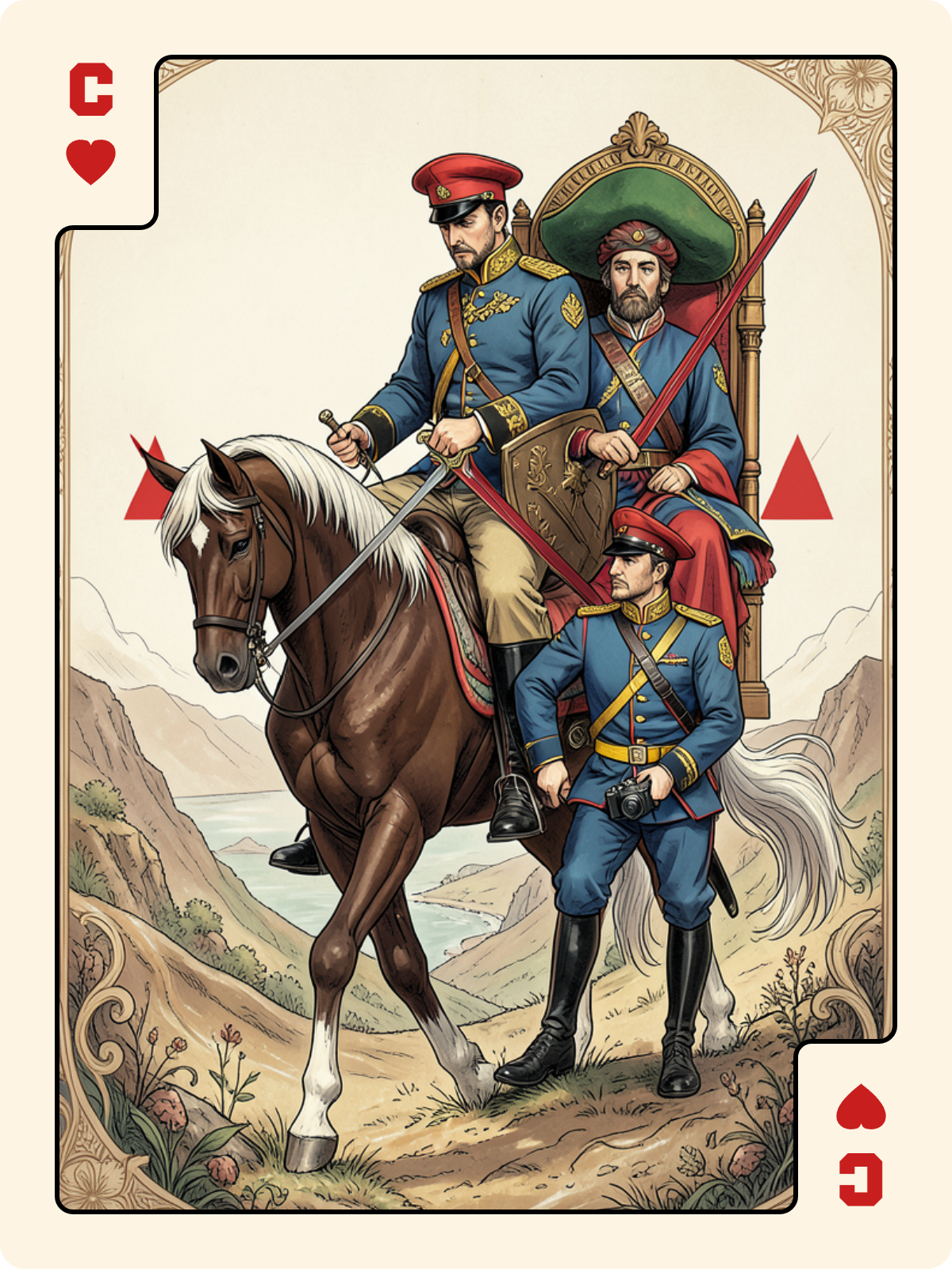 Roi d'Épée + Cavalier de Cœur + Égalité de Cœur