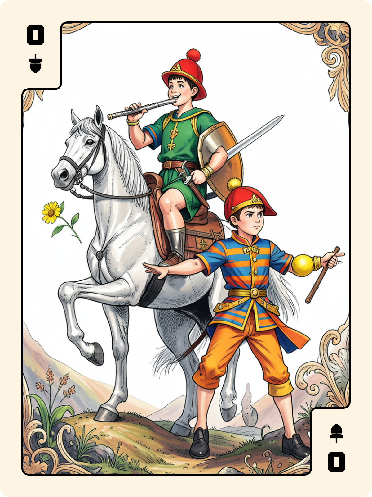 Cavalier de Pique + Ober de Gland + Ober de Grelot