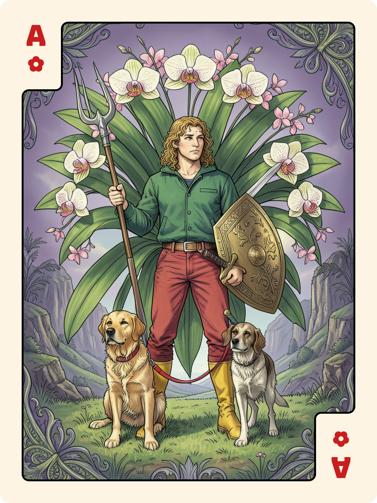 Ober de Cœur + As de Rose + Roi de Pique