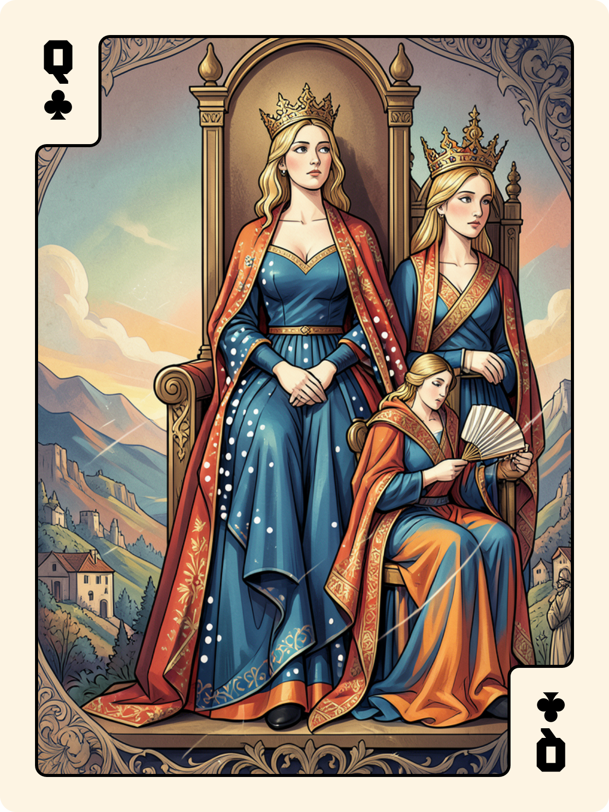 Dame de Trèfle + Dame de Trèfle + Dame de Trèfle