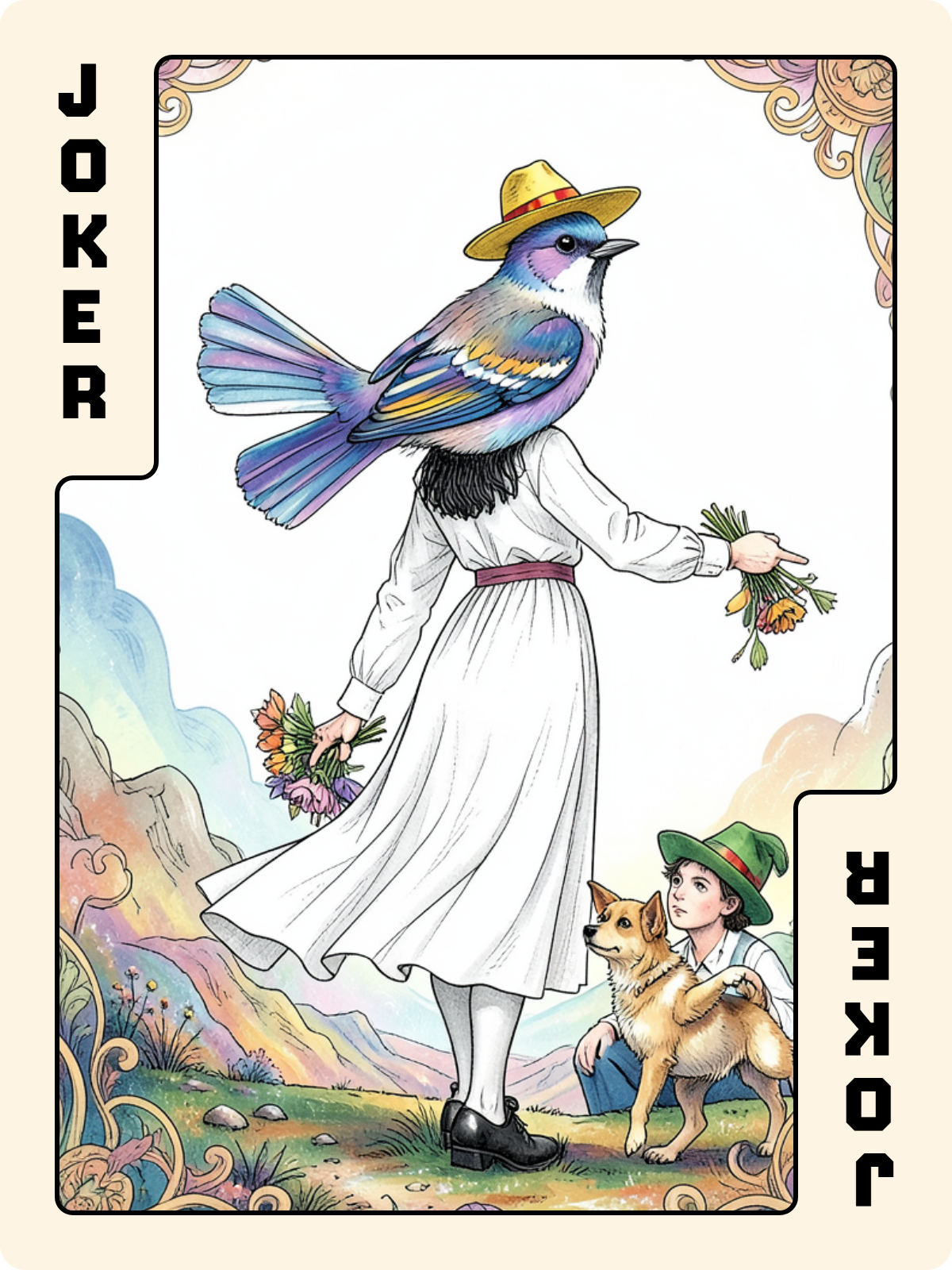 Valet de Denier + Joker + Dame de Carreau