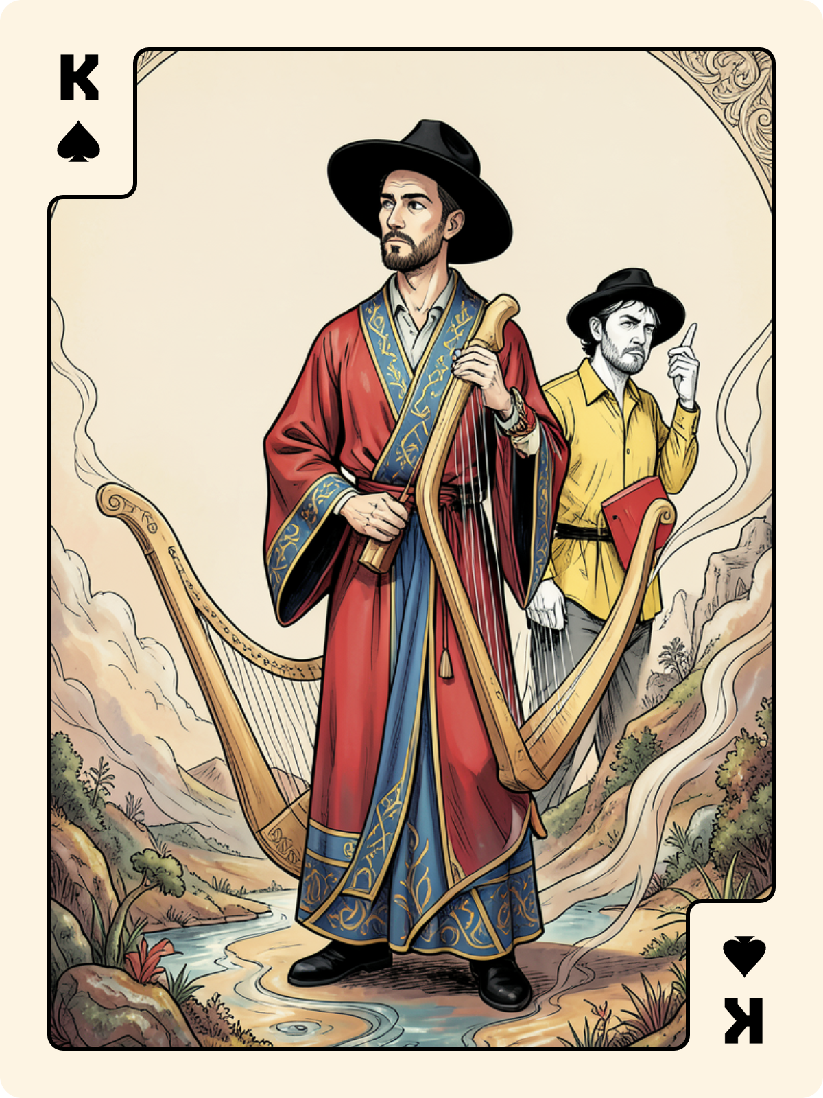 8 de Pique + Roi de Pique + Valet de Carreau