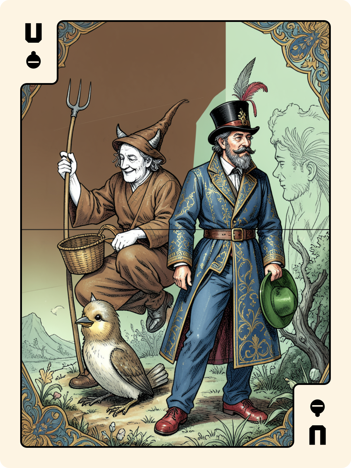 Roi de Trèfle + Unter de Grelot + Ober de Gland