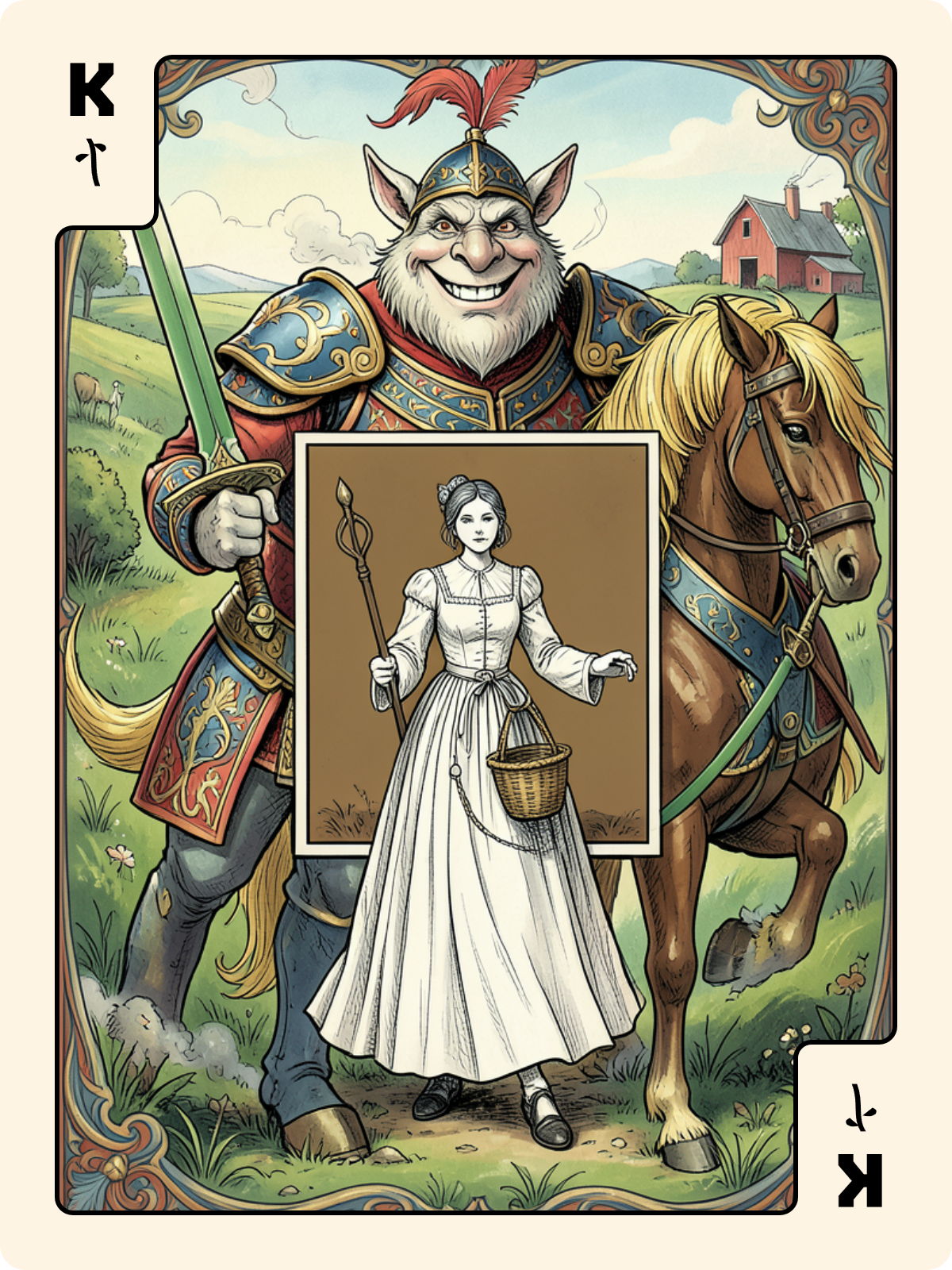 Unter de Grelot + Roi de Bâton + Cavalier de Bâton