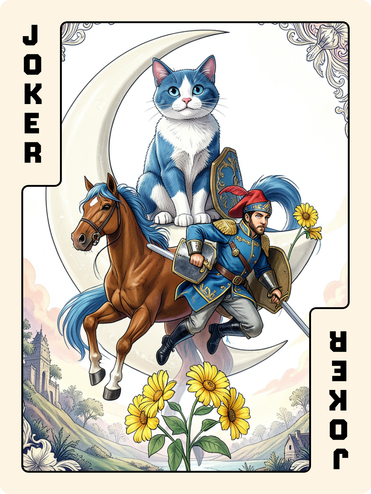 Cavalier de Denier + Joker + Ober de Rose
