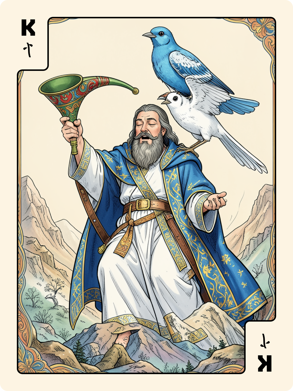 Cavalier de Bâton + Roi de Bâton + Roi de Trèfle
