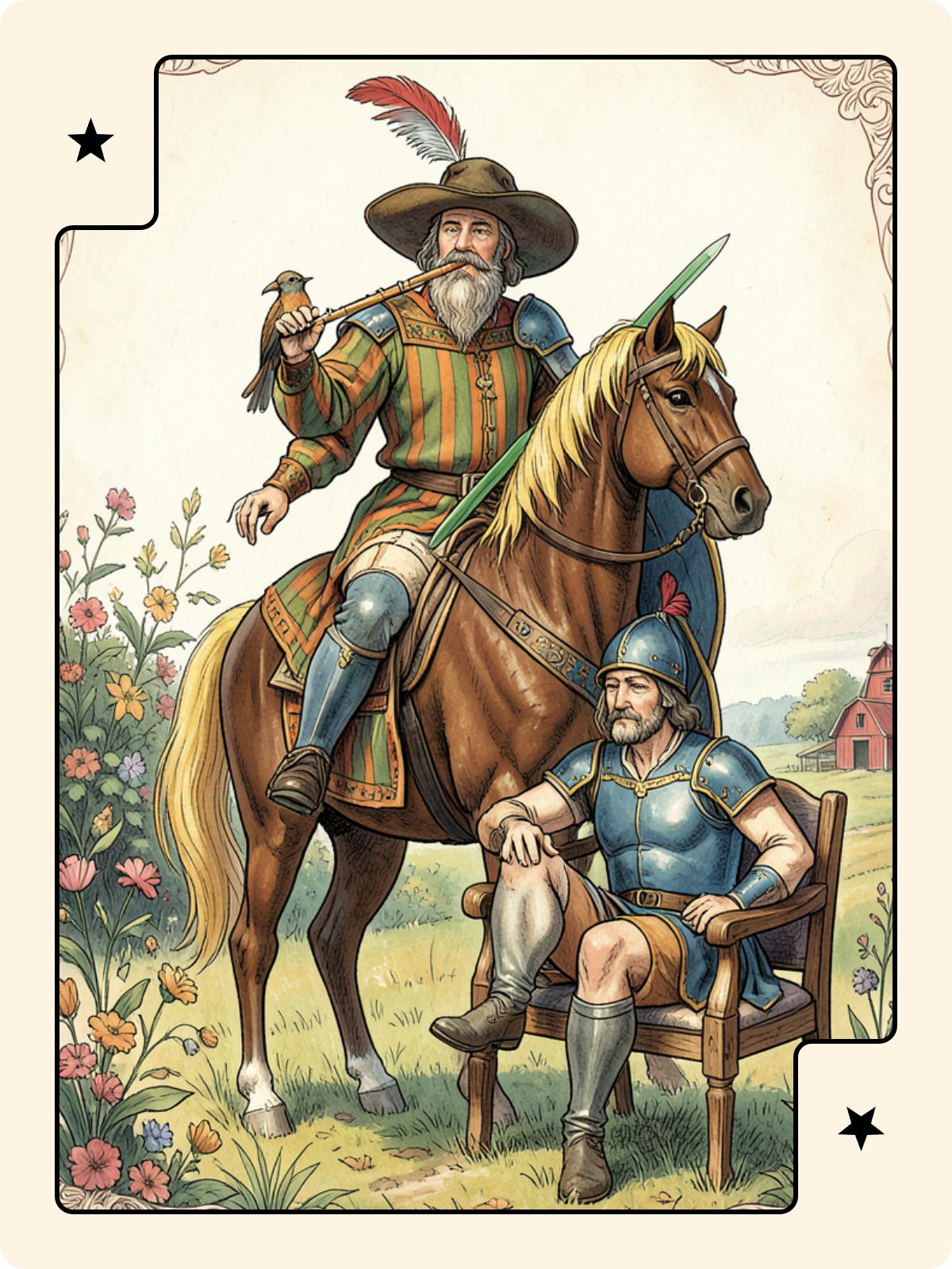 Cavalier de Bâton + Excuse + Unter de Bouclier
