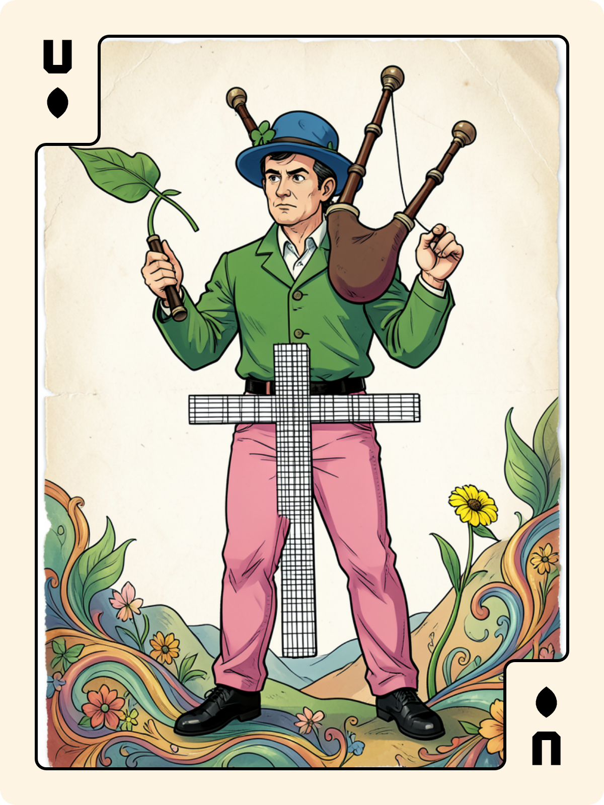 Dame de Trèfle + Unter de Feuille + 7 d'Épée