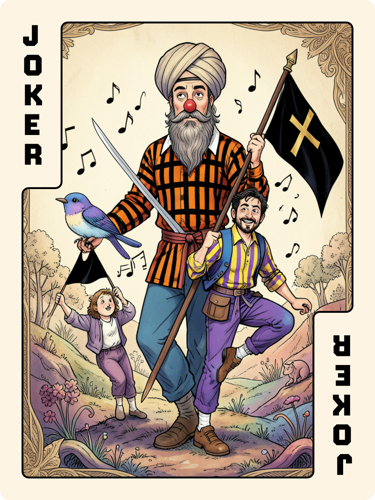 Roi de Pique + Joker + Unter de Bouclier