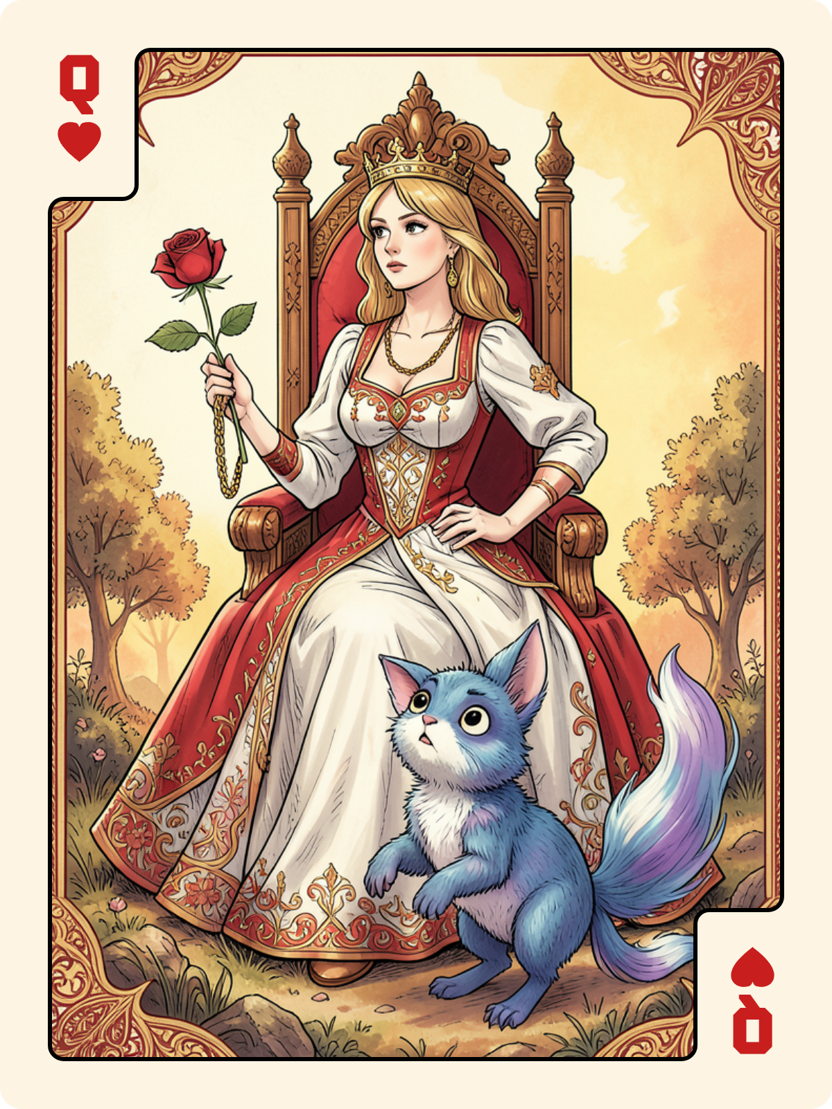 Arcane majeur 3 + Dame de Cœur + Joker