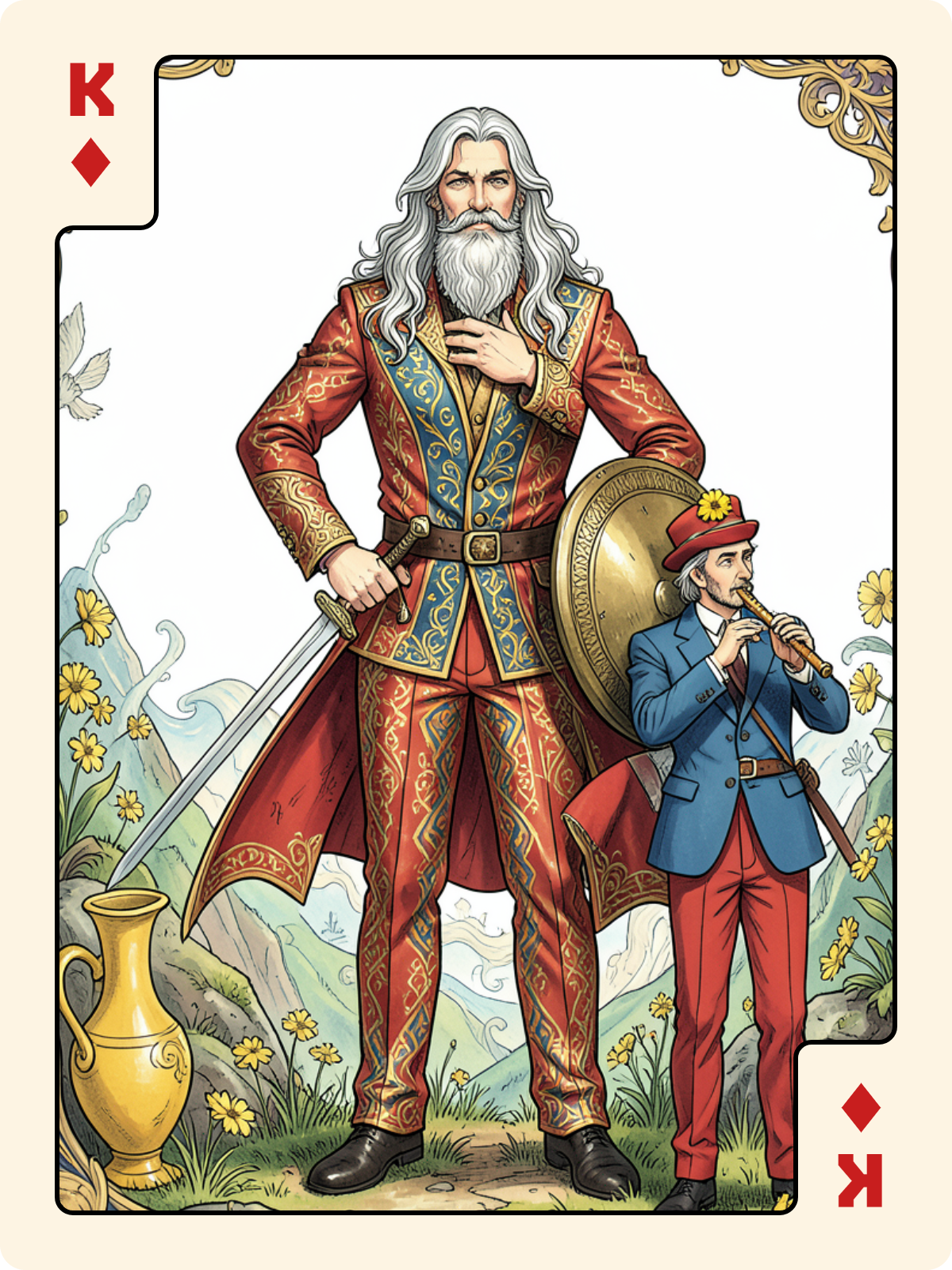 Valet de Pique + Roi de Carreau + Valet de Coupe