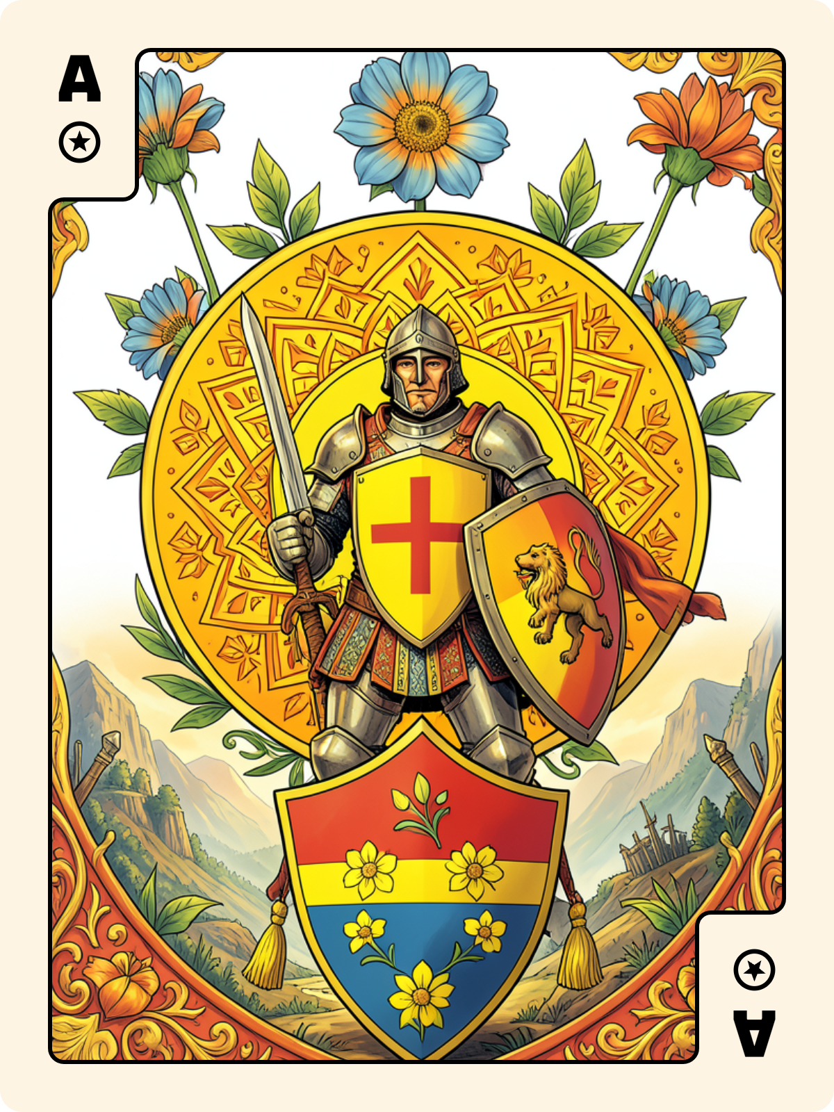 Valet de Trèfle + As de Denier + 10 de Rose