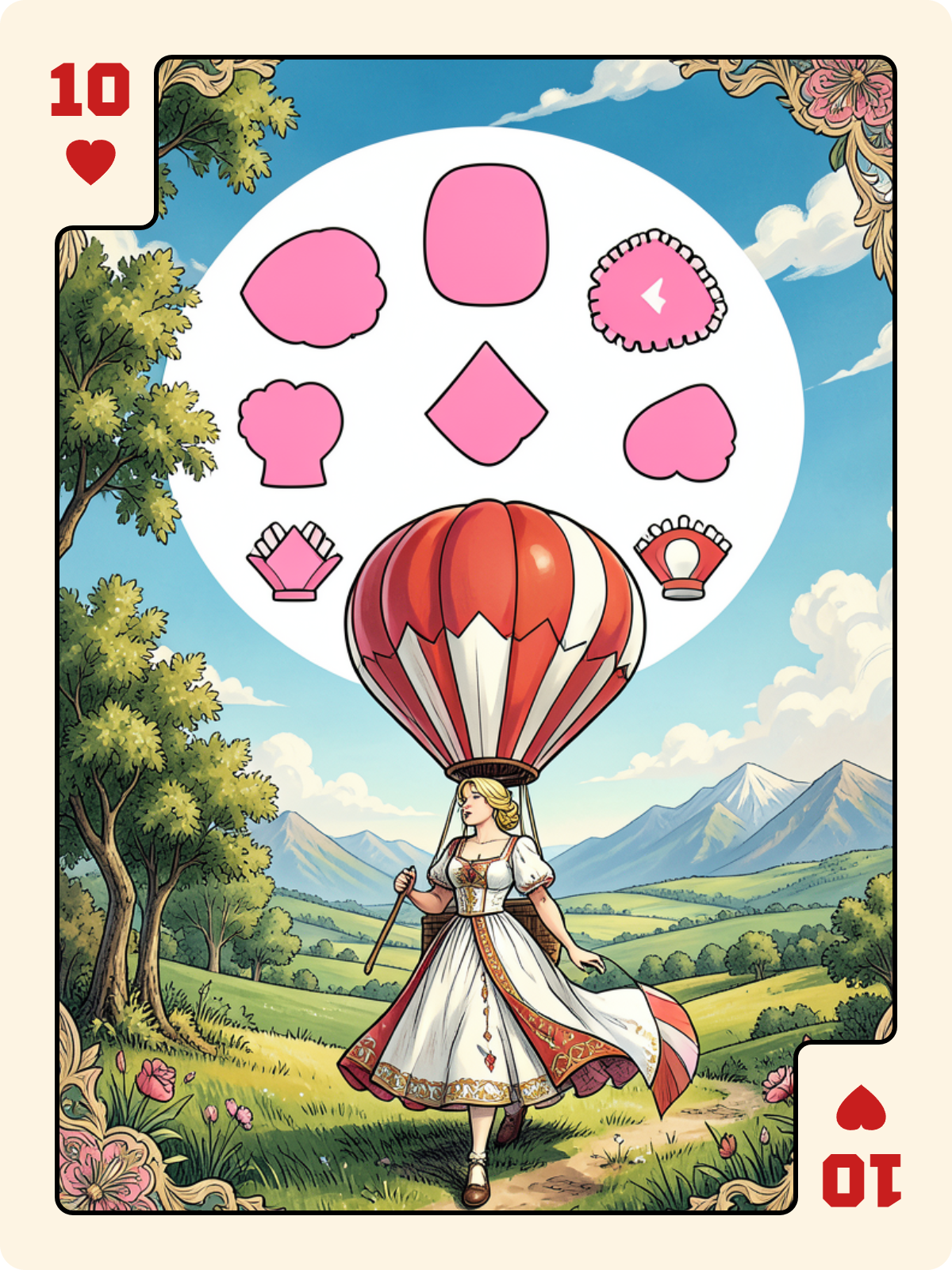 Arcane majeur 3 + 10 de Cœur + 8 de Cœur