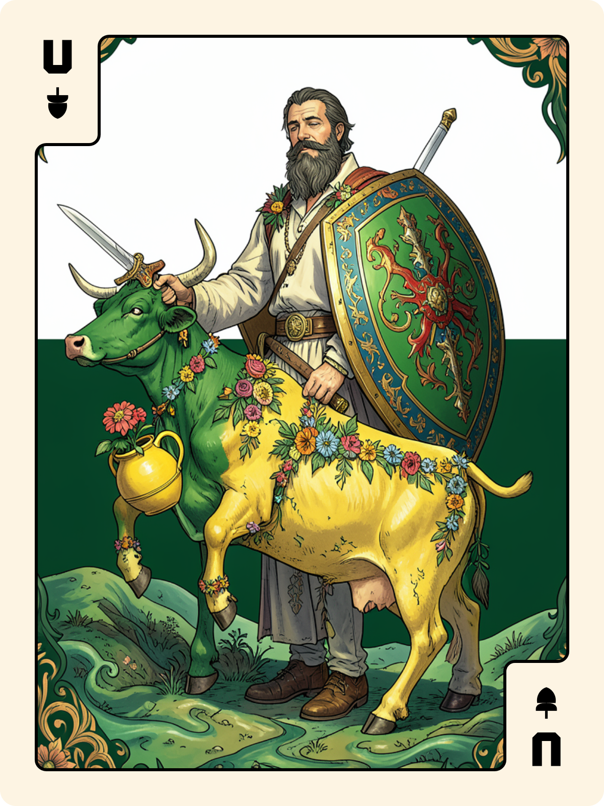 Roi de Bâton + Unter de Gland + As de Grelot