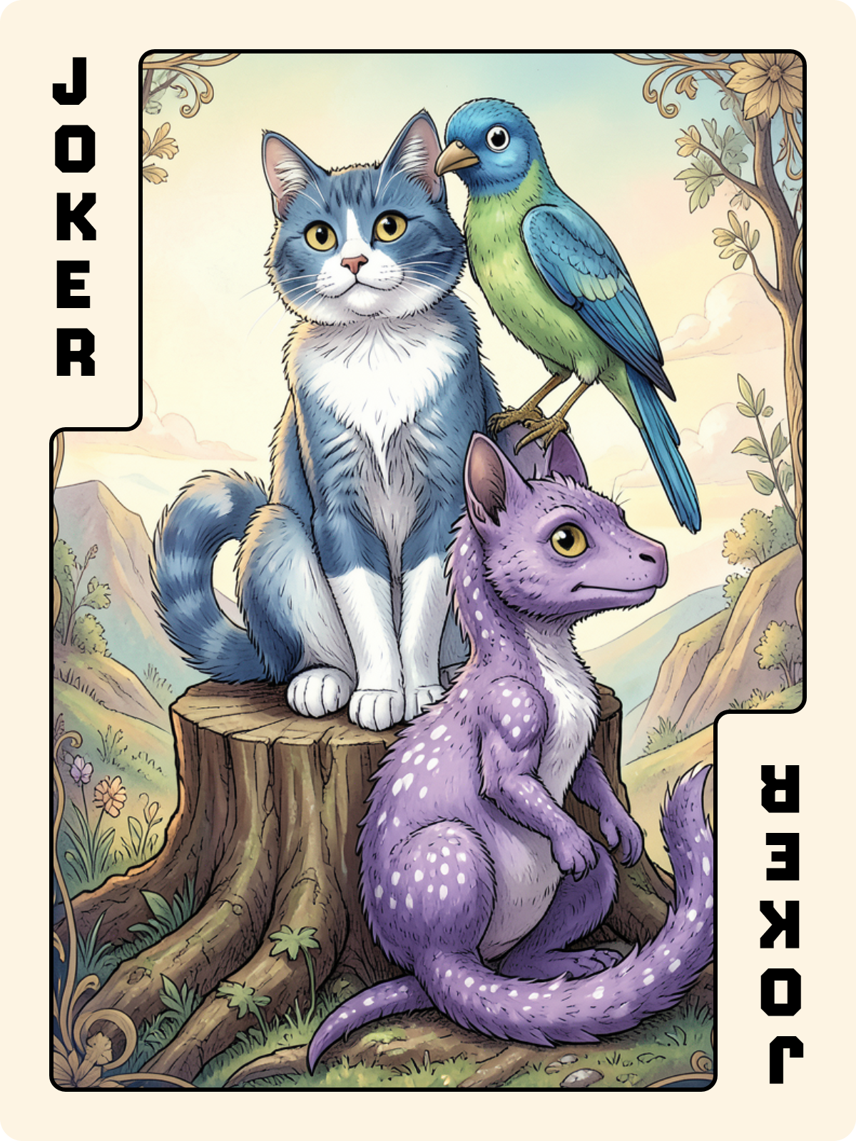 Roi de Trèfle + Joker + Valet de Cœur