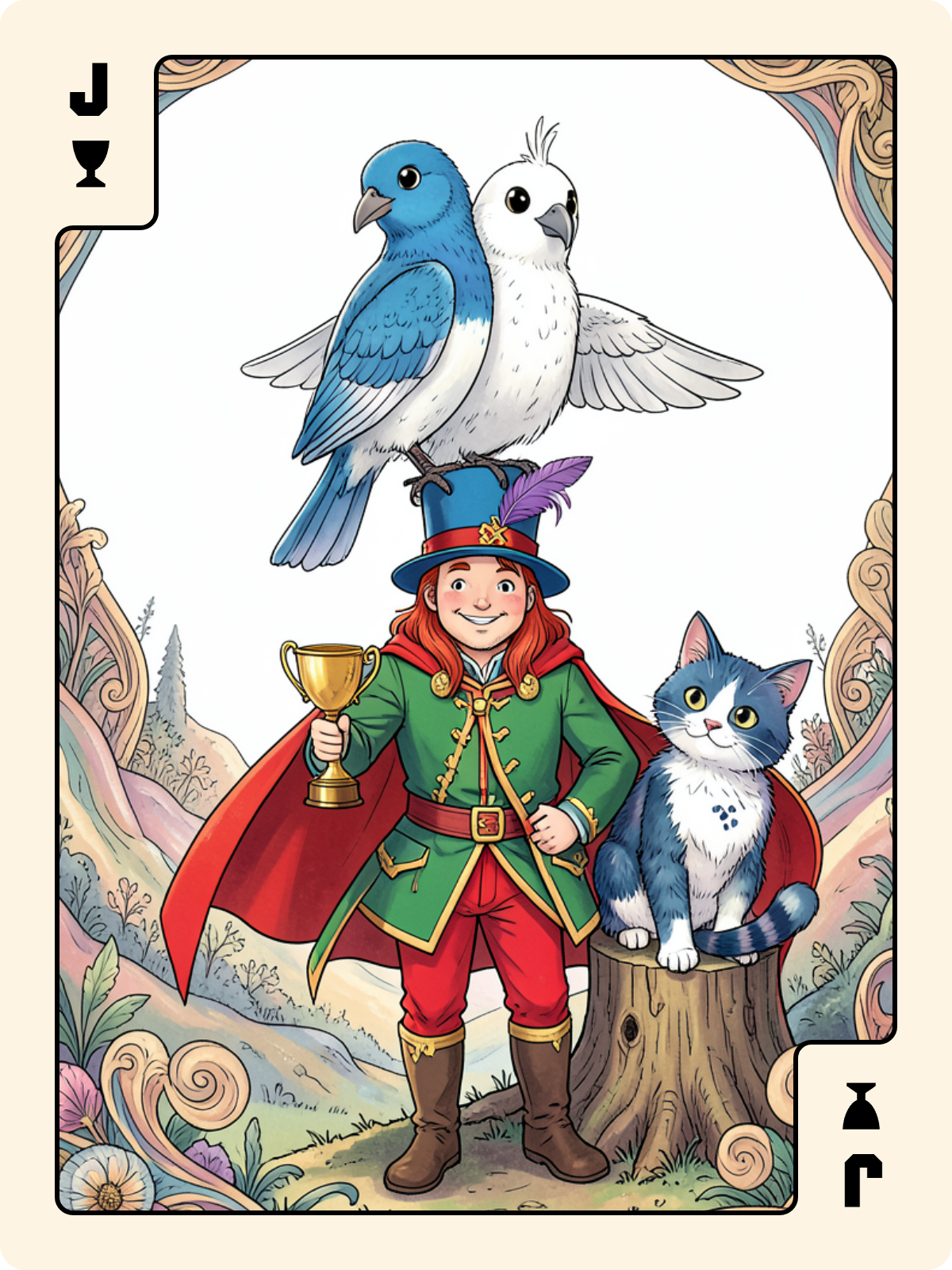 Roi de Trèfle + Valet de Coupe + Joker