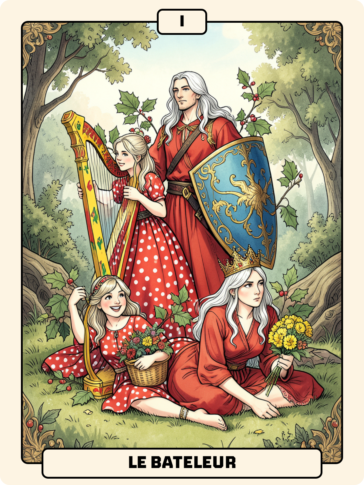 Valet de Carreau + Atout 1 + Dame de Trèfle