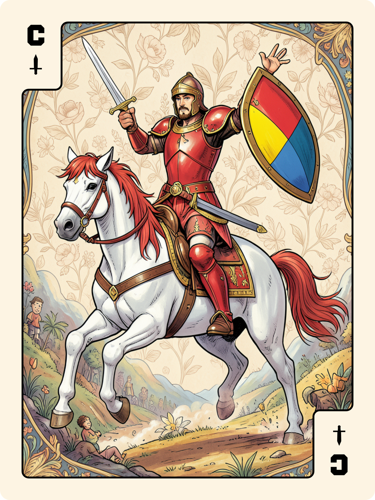 Unter de Bouclier + Cavalier d'Épée + Unter de Bouclier