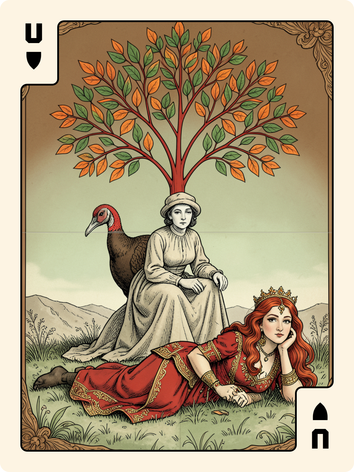 8 de Gland + Unter de Bouclier + Dame de Trèfle