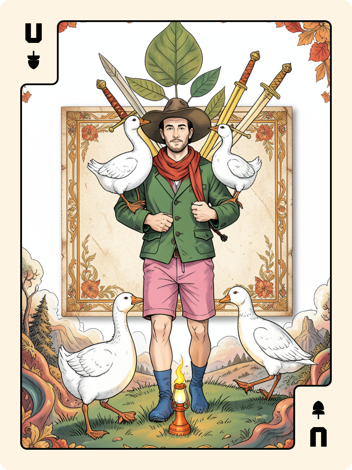 9 de Feuille + Unter de Gland + 2 de Bâton